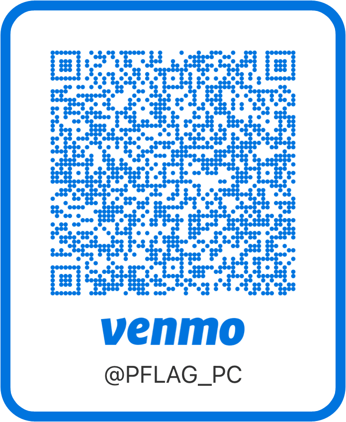 Venmo QR code to donate to PFLAG Port Charlotte.
